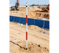 Kanduo Varilla de topografía de aluminio Juego de varillas prisma poste topográfico for equipos topografía terrestre estación total, for replanteo construcción y medición precisión(200cm/78.74in)