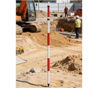Kanduo Varilla de topografía de aluminio Juego de varillas prisma poste topográfico for equipos topografía terrestre estación total, for replanteo construcción y medición precisión(300cm/118.11in)