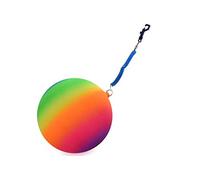 KandyToys Bola de neón arcoíris con llavero | Bola multicolor