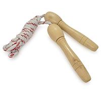 KandyToys MY Cuerda para saltar de madera de 2,3 m | Saltar la cuerda para niños y adultos | Aptitud física