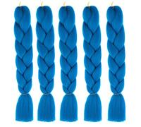 Kanekalon Extensiones de pelo sintético Jumbo Trenzas, 5 unidades, extensiones de cabello trenzado de Kanekalon de 61 cm, extensiones de pelo trenzado, extensiones de coleta para trenzas de crochet
