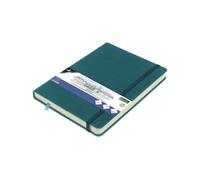 Kangaro A5 Dark Turquoise PU - Cuaderno de bocetos (80 hojas, 140 g, papel crema con banda elástica y cinta)