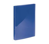 Kangaro Archivador de anillas, formato A4, 2 anillas O, capacidad de 25 mm, material PP, color azul transparente.