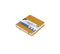 Kangaro Art - Cuaderno de bocetos (12 x 12 cm, poliuretano, tapa dura, 80 hojas, 140 g), color amarillo ocre