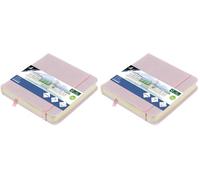 Kangaro Art - Cuaderno de bocetos (12 x 12 cm, poliuretano, tapa dura, 80 hojas, 140 g), color morado (Paquete de 2)