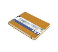 Kangaro Art - Cuaderno de bocetos (A5, poliuretano, tapa dura, 80 hojas, 140 g), color amarillo ocre