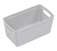 Kangaro Caja de almacenaje de 8 litros, polipropileno, color gris