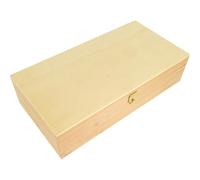 Kangaro - Caja de dibujo (3 compartimentos interiores sin lacar, tamaño 24 x 12,5 x 6 cm, cierre metálico 2,8 x 1,5 cm)