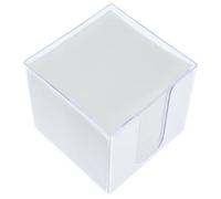 Kangaro - Caja para notas y notas (9,5 x 9,5 x 9,5 cm, 700 hojas), color blanco