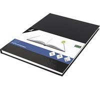 Kangaro - Cuaderno (A4, a rayas, tapa dura, 80 hojas, 80 g), color negro