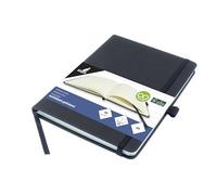 Kangaro Cuaderno A5 con forro negro PU HC 96 hojas, 80 g