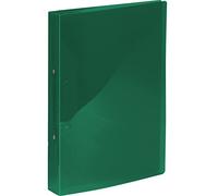Kangaro Cuaderno de anillas, formato A4, 2 anillas en O, capacidad 25 mm, material PP, color verde transparente