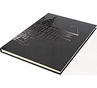 Kangaro - Cuaderno de bocetos (A4, en blanco, tapa dura, 140 g), color negro