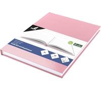 Kangaro Cuaderno escolar A5 Line Hard Cover rosa pastel, 80 hojas, 80 gramos