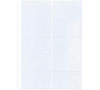 Kangaro - Fundas para tarjetas de visita (A4, polipropileno, 120 micras, 23r.10 unidades) 10 compartimentos granulados.