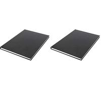 Kangaro K-5564 - Cuaderno de bocetos (A4, tapa dura, 80 hojas, 100 g), color negro (Paquete de 2)