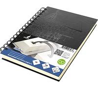 Kangaro K-5577 - Cuaderno de bocetos (A5, en blanco, Wire-o, tapa dura, 140 g), color crema