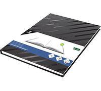 Kangaro K-5584 - Cuaderno de bocetos (A4, tapa dura, 80 hojas, 140 g, 29,4 x 21,3 x 1,4 cm), color negro