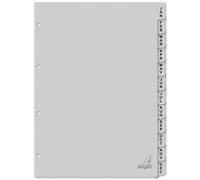 Kangaro K412J - Separadores de cartón DIN A4 (180 g/m², 12 unidades), color gris