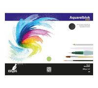 Kangaro Papel de acuarela A3, 300 gramos, 16 hojas, color negro