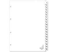 Kangaro - Separadores (A4, 190 g, 4 unidades, 20 unidades), color blanco