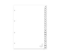 Kangaro - Separadores (A4, polipropileno, 120 micrones, 4 unidades, 20 unidades), color blanco