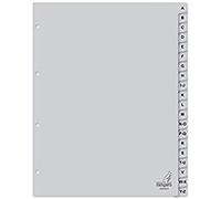 Kangaro - Separadores (A4, polipropileno, 120 micrones, 4 unidades, 20 unidades), color gris