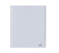 Kangaro - Separadores con ventana (A4, polipropileno, 120 micras, 23 unidades, 10 unidades), color gris
