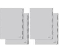 Kangaro Separadores de cartón DIN A4, números 1-52, 180 g/m², reciclado, cartón FSC gris, 52 piezas (Paquete de 2)