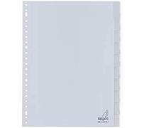 Kangaro - Separadores (DIN A4, polipropileno, 120 micrones, 23 mm, 10 unidades), color gris