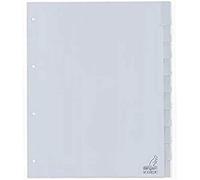 Kangaro - Separadores (DIN A4, polipropileno, 120 micrones, 4 unidades, 10 unidades), color gris
