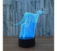 Kangaroo 3D lights 7 colores de LED night light para que los niños toquen la lámpara de mesa USB baby lámpara de mesa para dormir regalo de cumpleaños decoración