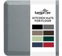 KANGAROO Alfombrillas gruesas ergonómicas y antifatiga acolchadas para cocina, tapete de escritorio de oficina de pie, impermeable, resistente a los arañazos, alfombras de espuma acolchadas de apoyo durante todo el día, 39 x 20 pulgadas, gris