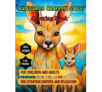 Kangaroo Cartoon Style: Coloring Book