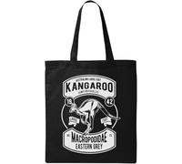 Kangaroo Jump for Your Life - Bolsa de algodón ecológico natural, color negro, Black, Talla única