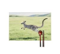 Kangaroo Jumping on The Grassland Placement Mats for Dining Table Place Mats Suitable for Personal Dining Tables Dinner Parties BBQ Weddings
