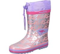 KangaROOS Botas de goma unisex para niños K-rain, Lavender Metallic Heart, 29 EU