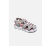 KangaROOS K-Mini, Sandalias Niñas, Vapor 2109 Grey English Rose Glitter, 28 EU