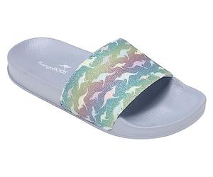 KangaROOS K-Slide Shine, Sandalia Mujer, Midnight Blue Animal, 37 EU