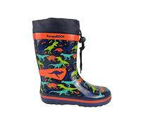 KangaROOS K-summerrain, Botas de Lluvia, Dk Navy Dino Multi, 24 EU