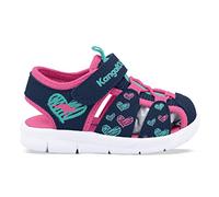 KangaROOS K-Tiffy, Sandalia Niñas, Dk Navy Daisy Pink, 27 EU