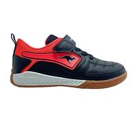 KangaROOS K5-Block Ev, Zapatillas Unisex Adulto, Negro Azabache, Rojo ardiente, 39 EU