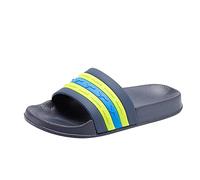 KangaROOS Kangaslide Kids - Sandalias planas para niños, Dk Navy Lime., 34 EU