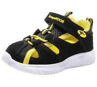 KangaROOS Ki-Rock Lite Ev, Sandalias Planas Unisex niños, Jet Black Lemon Chrome, 29 EU