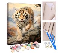 KANGBAWA Kit de Pintura por Números Bestias Tigre Animales (7) para Adultos y Niños al óleo de Lienzo DIY con Pinceles Pigmento Acrílico Pintura de Dibujo DIY 40X50 CM