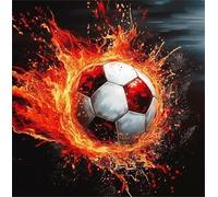 KANGBAWA Pintar por Numeros balón de fútbol (3) Adultos Kit de Pintura al óleo de Lienzo DIY para con Pinceles Pigmento Acrílico 40 x 50cm (Sin Marco)