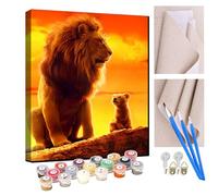 KANGBAWA Pintura por Números Adultos El legado del rey León Pintura acrílica con Pinceles Adultos Kit de Pintura por Números Artesanía para Regalos de Lona para el Hogar 40 x 50 cm
