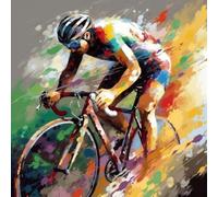 KANGBAWA Pintura por Números Carreras de bicicletas en color (7) 40x50cm DIY Kit de Pintar con Números sin Marco, Pintura al óleo de Lienzo con Pinceles y Pigmento Acrílico para Adultos y Niños
