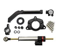 KANGBOZ Compatible con Z1000 2014-2017 2016 2015 Soporte Amortiguador De Dirección De Motocicleta Amortiguador Lineal Ajustable Accesorios Universales Amortiguador dirección(Silver-Black)
