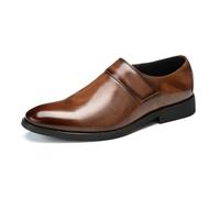 Kanggrei Zapatos de Vestir for Hombre, Mocasines cómodos, Informales, Formales y con Cremallera(Brown,43 EU)